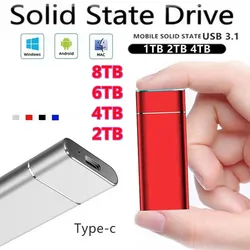 Disque dur SSD Portable USB 3.1, 8 to, 4 to, 2 to, dispositif de stockage pour ordinateur 