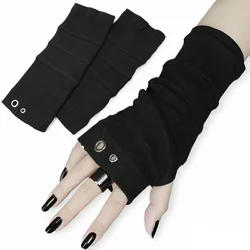 Deorart Harajuku wind two diffuse punk dark corns hand sleeves male and female student sunscreen exposed finger gloves