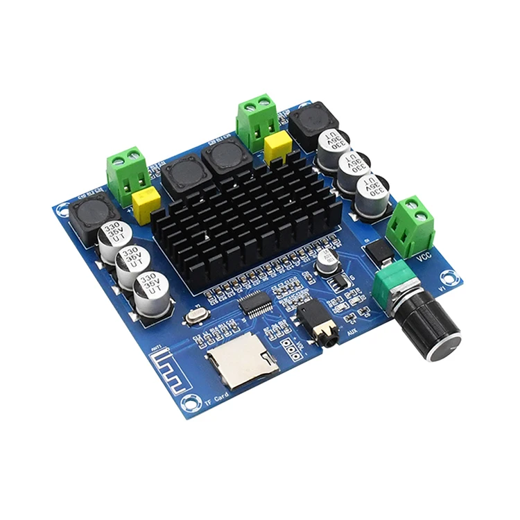 Tenghong 100 Вт* 2 TDA7498 Bluetooth 5,0 цифровой аудио усилитель двухканальный класса D стерео Aux TF карта усилитель декодированный DC12-30V
