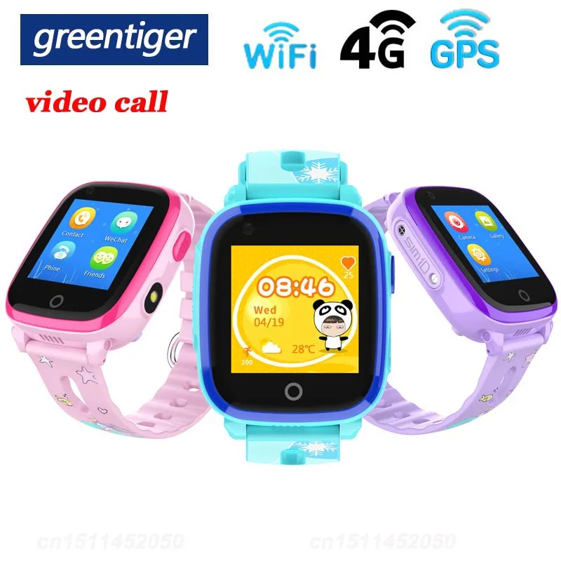 Greentiger 4G Детские умные часы gps Wi-Fi положение SOS безопасный SIM Видеозвонок Водонепроницаемые Детские Samartwatch с камерой VS A36E