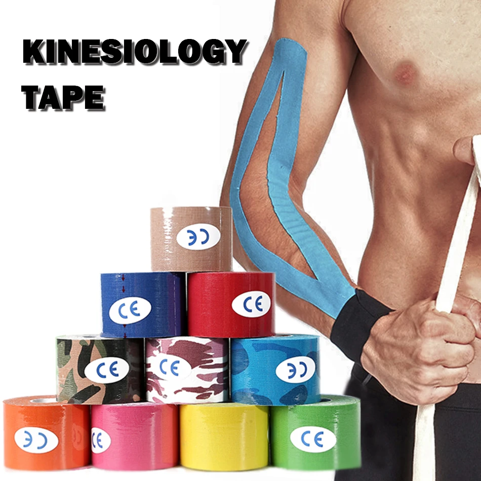 Tape Wristbands Volleyball-Bandage Elbow-Protector Support Kinesiology-Tape Knee-Brace