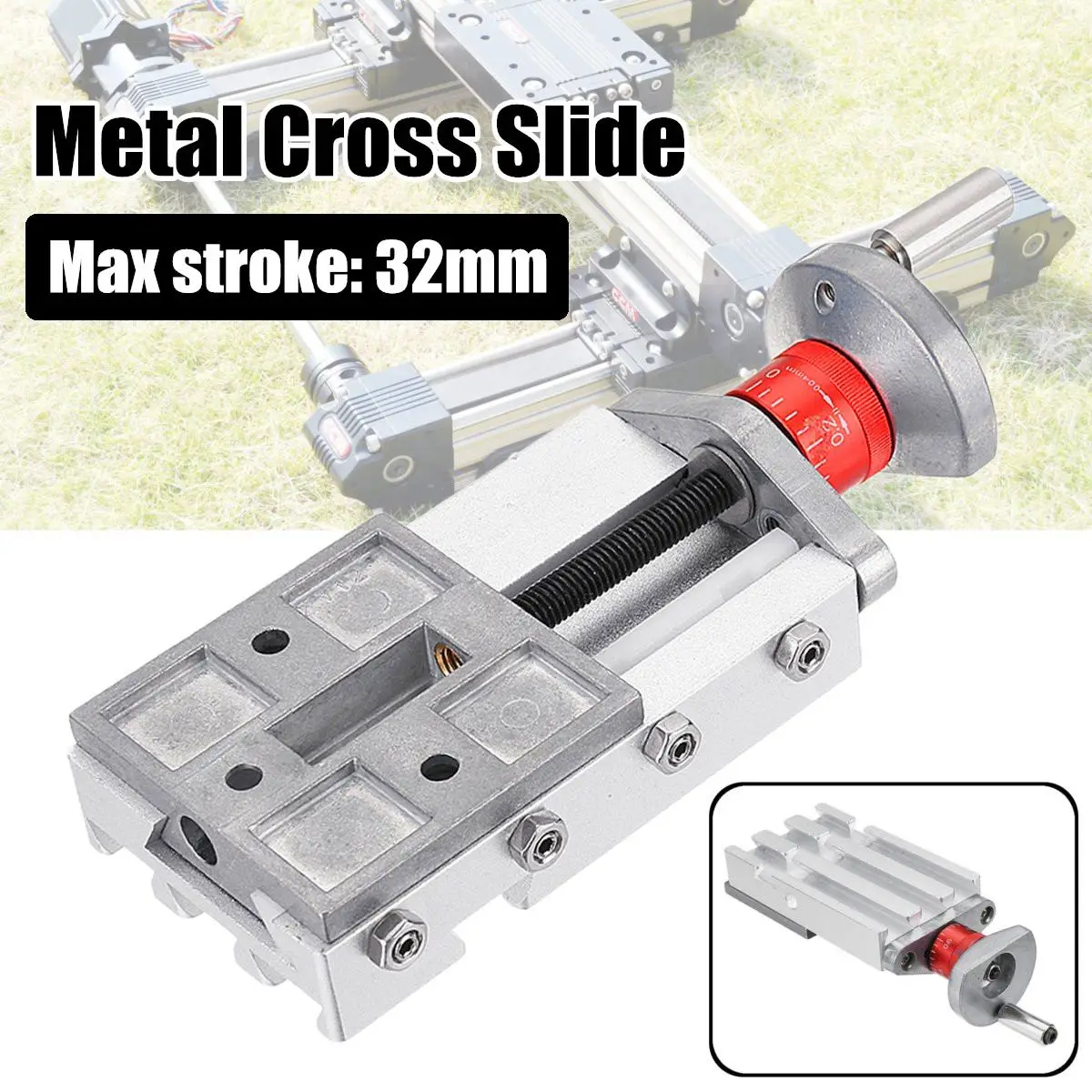

118mm Metal Cross Slide Longitudinal Slide Block Z008M For Mini Lathe Feeding Relieving Axis Y/Z