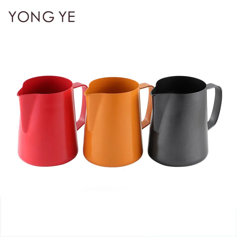 

600ml Teflon Color Beak Stainless Steel Pitcher Fancy Coffee Frothing Pitcher Latte Art Pot Coffee Appliances