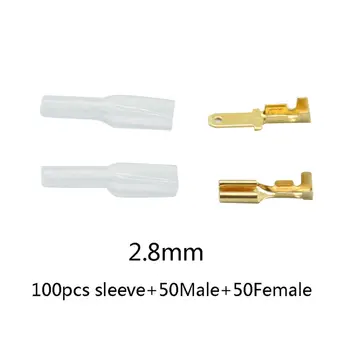 

Male/Female Spade Crimp Terminals Electrical Insulating Sleeve Wire Wrap Connector for 22-16 AWG 0.5mm2-1.5mm2
