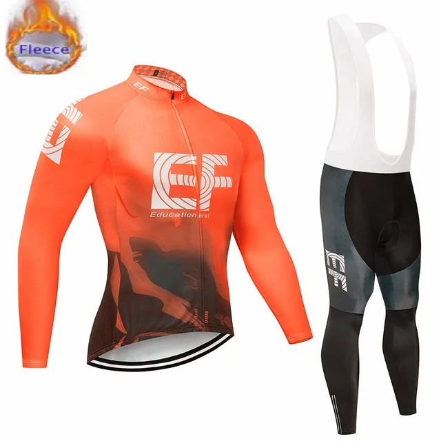 Одежда для обучения, для первого MTB велосипеда, Майо, Ropa Ciclismo, Hombre, одежда для велосипеда, EF, для велоспорта, Джерси, наборы, 9D/зима, термо флис - Цвет: C2