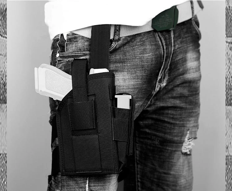 Drop Leg Adjustable Tactical Army Pistol Gun Thigh Holster with Magazine Pouch Holder for Glock 17 Colt Beretta M9 most pistol