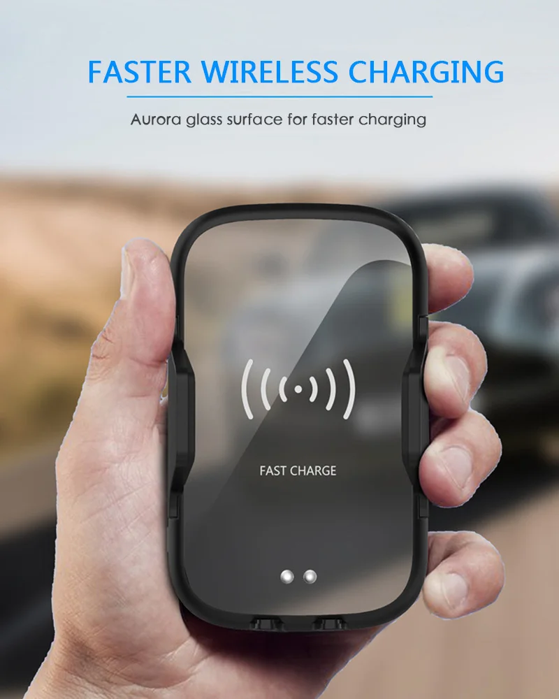 Для samsung S10 S9 S8 смартфон Chargeur беспроводной для iphone X XR XS Max инфракрасное Беспроводное зарядное устройство в автомобиле подставка с подзарядкой