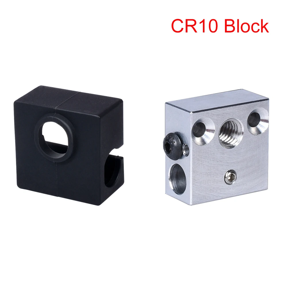 CR10 нагревательный блок MK8 силиконовый носок для швейцарского Hotend экструдер Ender 3