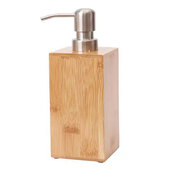 

300ml Natural Bamboo Liquid Soap Container Classic Appearance Liquid Soap Dispenser Refillable For Bathroom