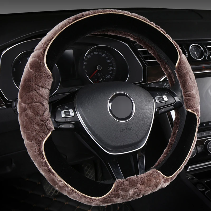 Зима D Тип чехол рулевого колеса автомобиля 5 цветов плюшевые для Nissan Rogue Qashqai Citroen C3-XR C4 VW Passat Jetta Bora Kia Subaru