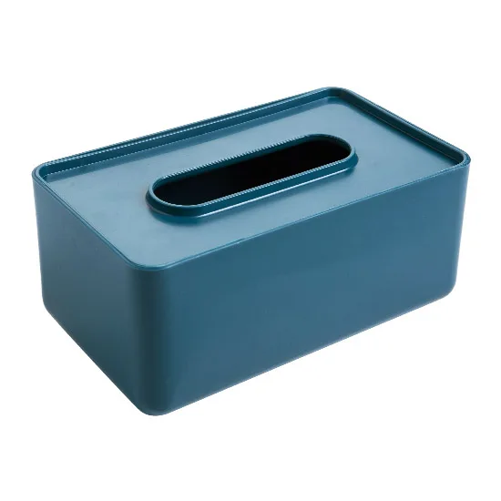 dark blue Ванная комната Кухня Деревянный PP пластик коробка для салфеток Твердый Деревянный Держатель салфеток чехол Автомобильная домашняя декоративная ткань коробка держатель для автомобиля - Цвет: dark blue
