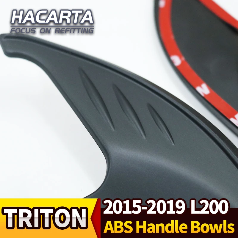4 шт. 2019 для L200 черные вставки дверных ручек отделка triton Triton 2015 пикапа чаши с