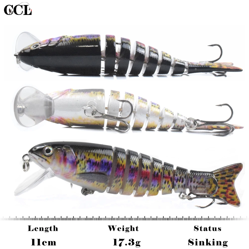CCLTBA 11 см 17 3 г губная соединенная Гольян Swimbait рыболовная Тонущая приманка для
