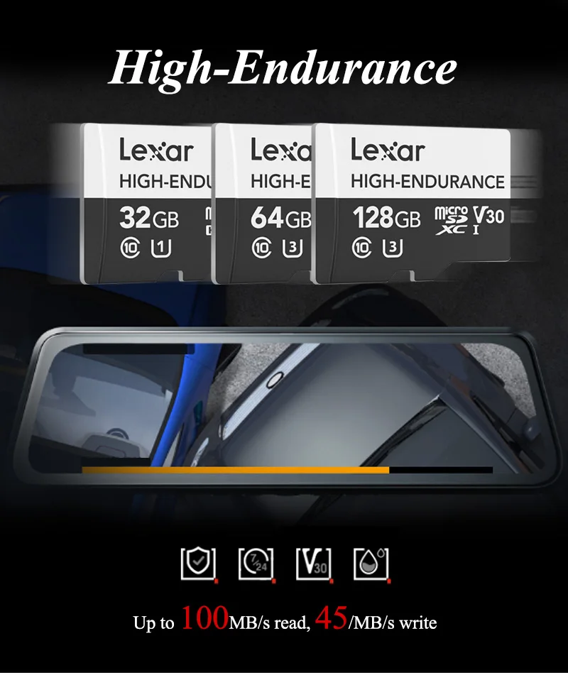 Lexar высокопрочная Micro SD карта 667x32 GB 64GB SDXC UHS-II карта памяти 100 МБ/с. TF карта флэш-накопитель для камеры