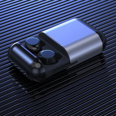 TWS Bluetooth 5,0 наушники стерео беспроводные наушники HiFi Звук спортивные наушники Игровые наушники с зарядным устройством гарнитура для телефона - Цвет: Серый