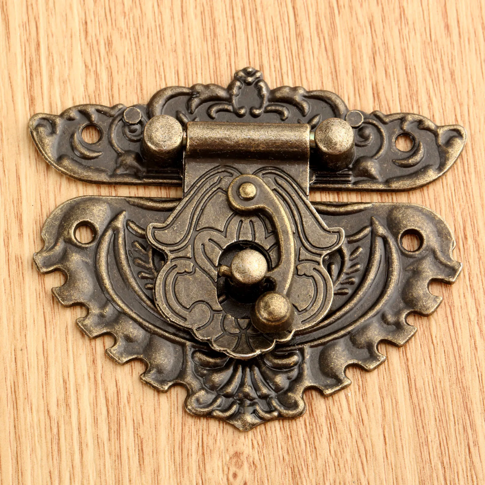 Box Hasps Lock Catch Latches Antique Bronze Jewelry Chest Box Suitcase Buckle Clip Clasp Furniture Hardware 50x56mm 58x68mm