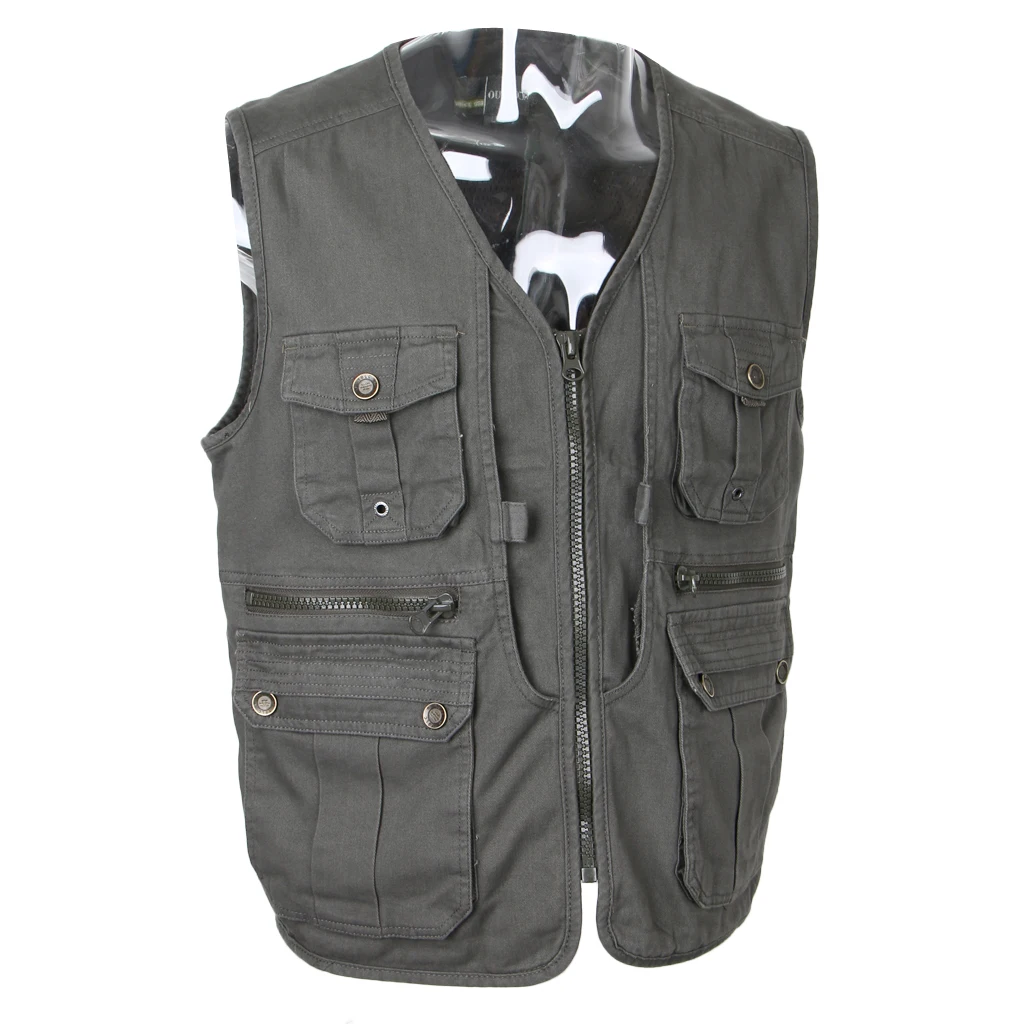 Multi-Pockets Fishing Vests Jacket Outdoor Travel Climbing Hiking Cycling Photography Vest 