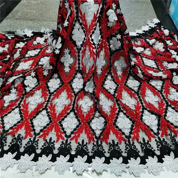 

Nigerian Lace African Lace Fabrics Guipure Lace Fabric High Quality African Cord Lace Fabric For Wedding Dress French Lace JAUN