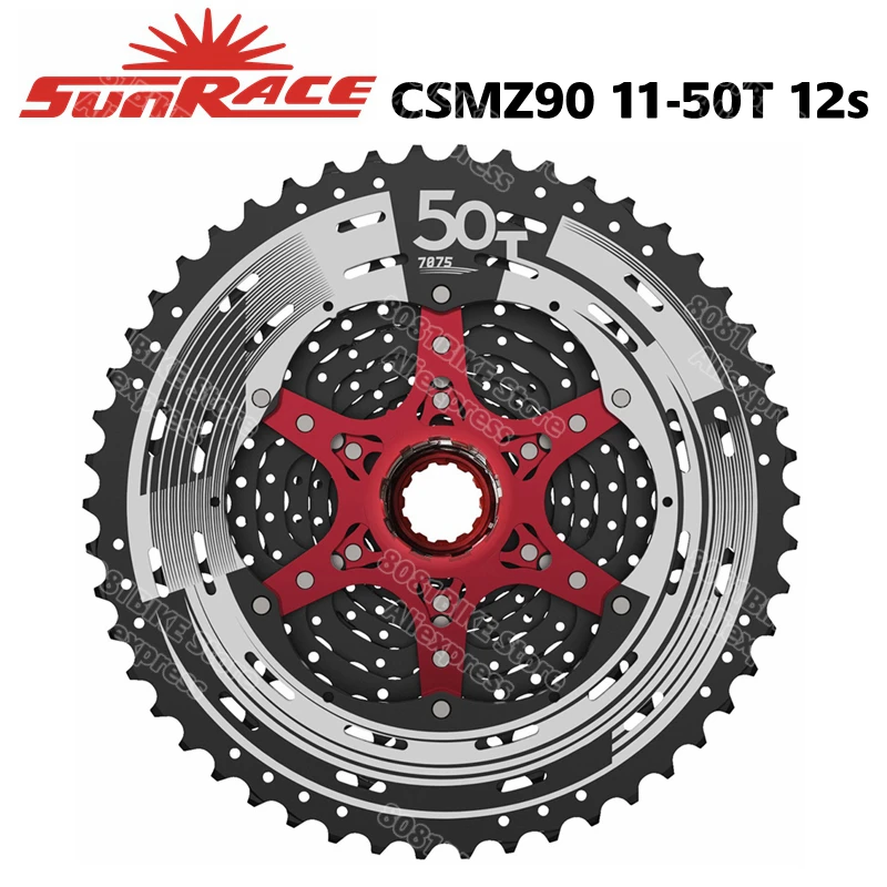 

SunRace CSMZ90 Cassette 12-speed - 11-50T - Black / Silver , 50T 12s