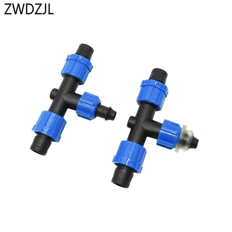 Капельное орошение 16 мм капельный ленточный тройник винт соединителя 2 способ делитель воды фиксатор резьбовых соединений капельная лента для орошения 1 шт