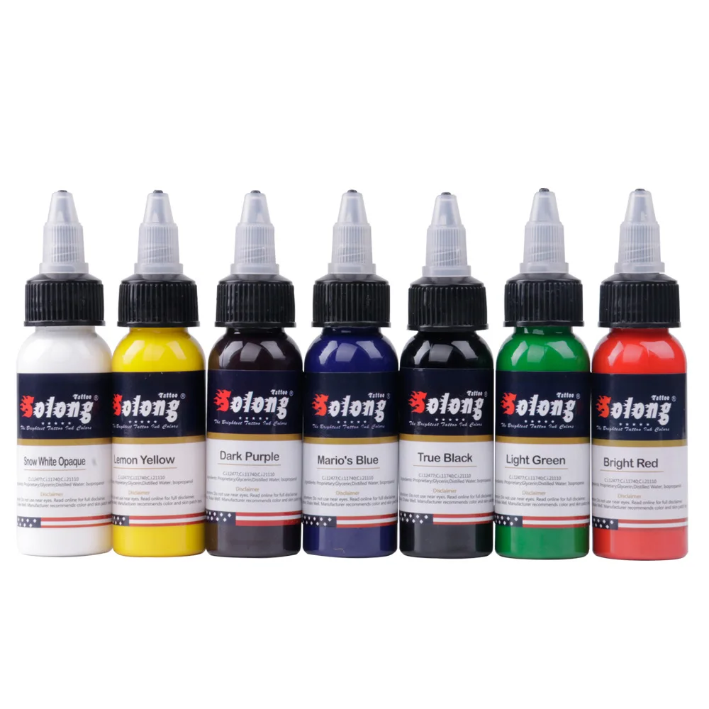 7/14/24 Colors 30ml/bottle tattoo ink permanent Body Arts pigments for microblading pigment Makeup tattoo ink set