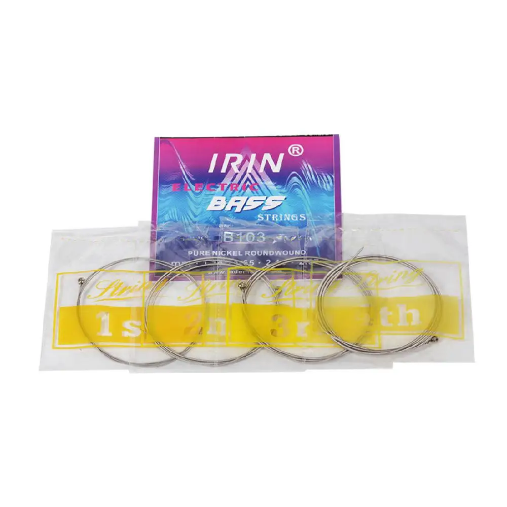 

IRIN B103 4 pcs Electric Bass Guitar String Set Nickel Round Wound High-carbon Steel Core (1.14-2.67mm)