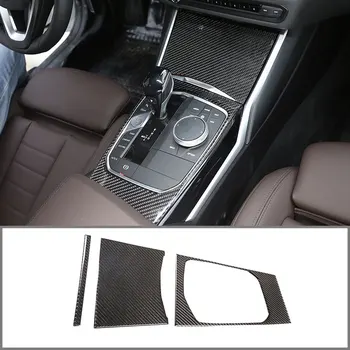 

For BMW G20 G28 325 3 Series 2019 2020 Car Central Control Gear Panel Real Carbon Fiber (Soft) Car Interior Accessories