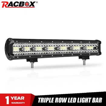 

Racbox 420W LED Bar Work Light Spotlight Beam 20inch LED Light Bar for Driving Offroad Boat Car Tractor 4x4 SUV ATV UAZ 12V 24V