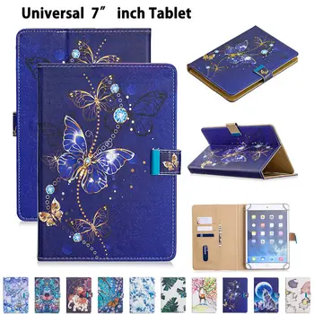 

Funda universal 7 inch tablet Case For Huawei MatePad T3 7.0 Samsung Tab A T280 Lenovo 7 inch Coque Cartoon Painted Stand Shell