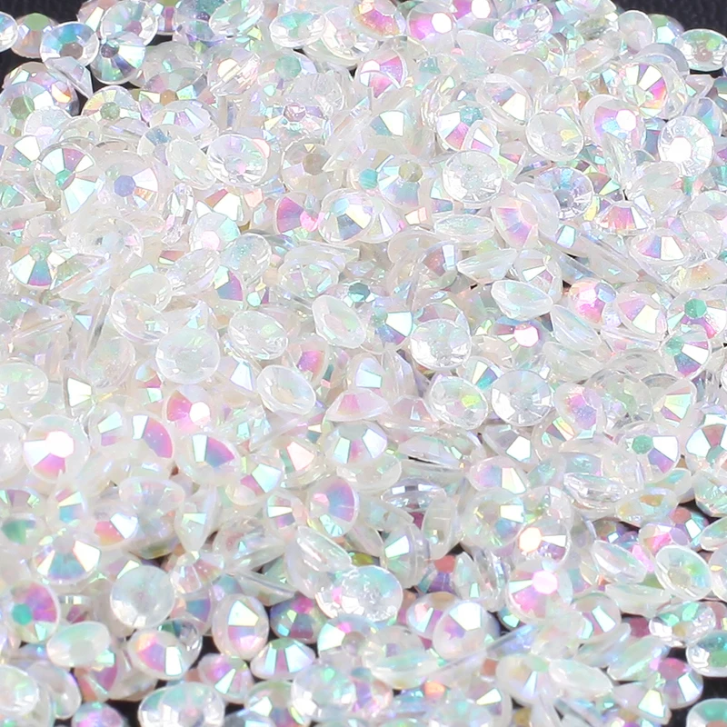 ZOTOONE Resin Flat Back Non Hotfix White Rhinestone For Clothes Decoration Stones And Crystals Strass Applique Glue On Nails Art