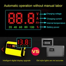 12 В 2A C1202 06 цифровой ЖК-дисплей автомобильное зарядное устройство мощность импульсный Ремонт зарядное устройство s влажная сухая свинцово-кислотная автоматическая батарея-зарядное устройство s