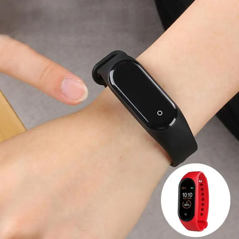 

M4 Smart Band Wristband Health Heart Rate Blood Pressure Rate Monitor Pedometer Sports Bracelet Pk M3 Fitness Bracelet 3 Colors