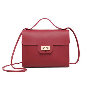 

2020 new wild lock buckle portable small square bag shoulder messenger female bag cap rope bag ladies hand bags shoulder bag