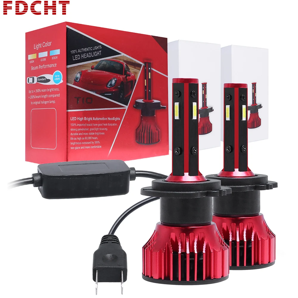 

FDCHT h7 h4 h11 h1 hb4 h3 led car light headlight bulb automotivo canbus h8 h27 881 hb3 9005 9006 super turbo 24v auto lamp 55w