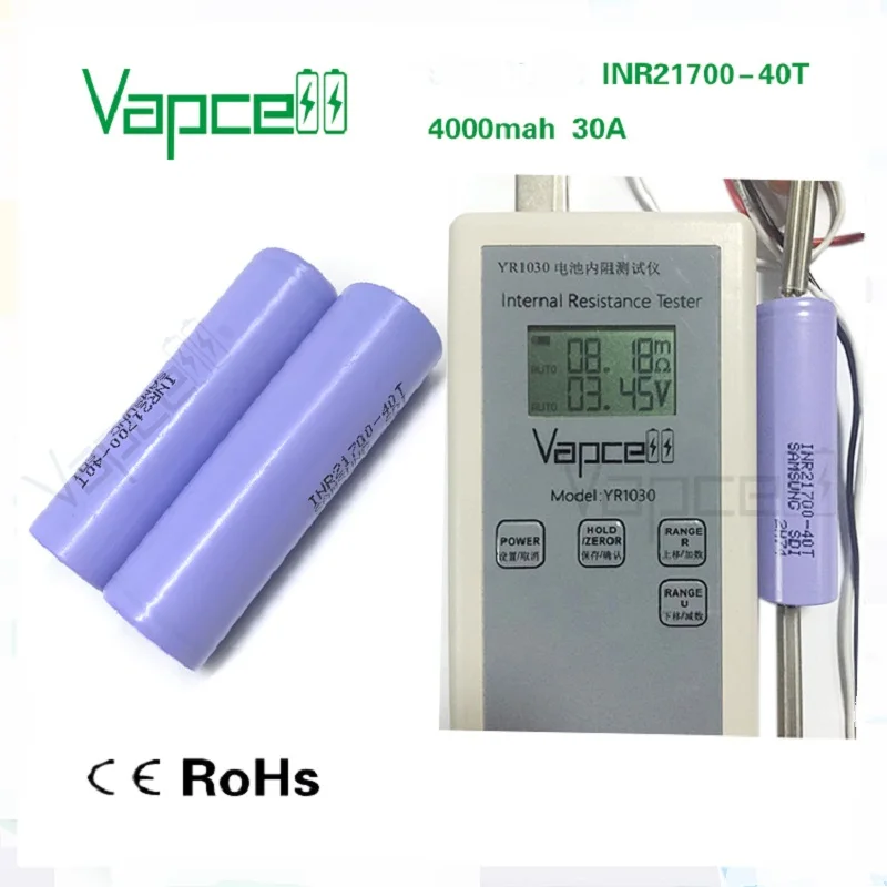 1 доллар купон Vapcell 21700 4000mah 30A 40T 3,7 V непрерывный разряд литий-ионная батарея