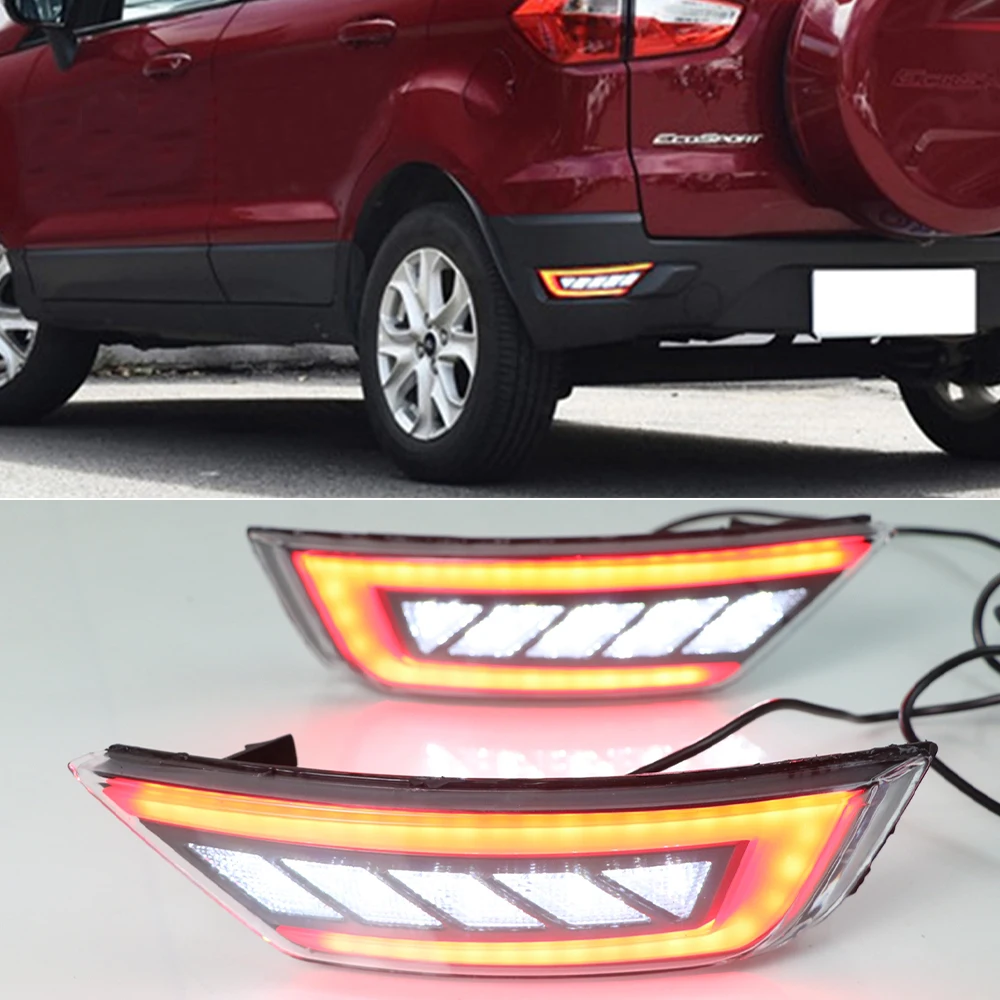 

2pcs Led Rear Bumper Lights For Ford Ecosport 2013 2014 2015 2016 2017 2018 2019 Fog Lamp Brake Turn Warning Reflector 12v 24v