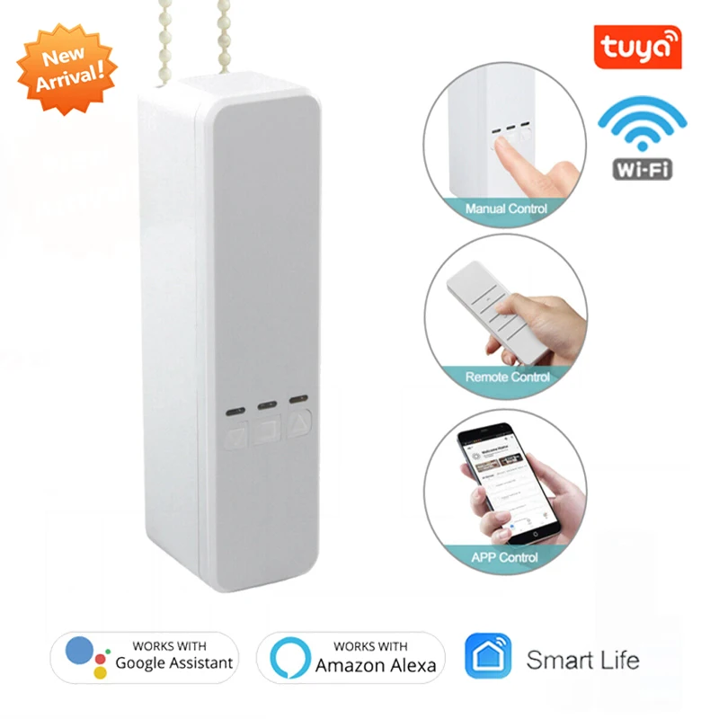 Tuya Smart Life Motorized Chain Roller Blinds Automation Shade Driver Voice Control  Work With Alexa/Google Assistant Dropship