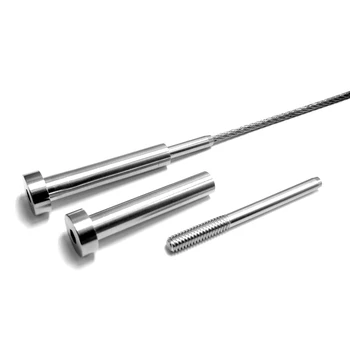 

New Invisible Receiver Stud Swage End Fitting Cable Threaded Stud Terminal For Wire 3/1 Cable Railing terminator crimp connector