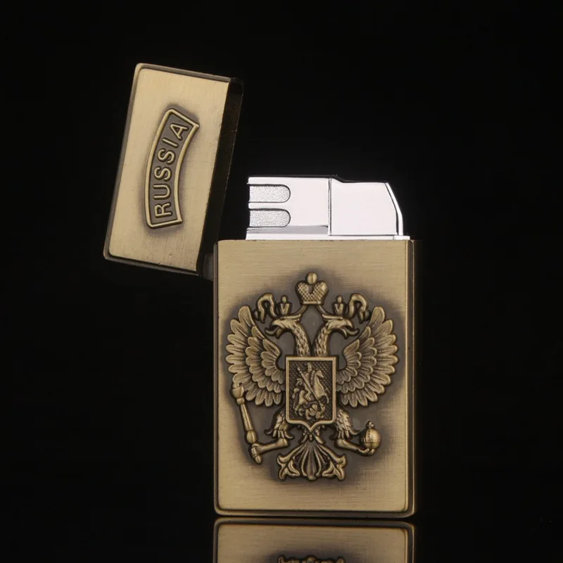 

Phoenix carving gas lighter Inflatable Fashion cigarette Metal lighters Windproof smoking Grinding Wheel Lighter Outdoor Tools