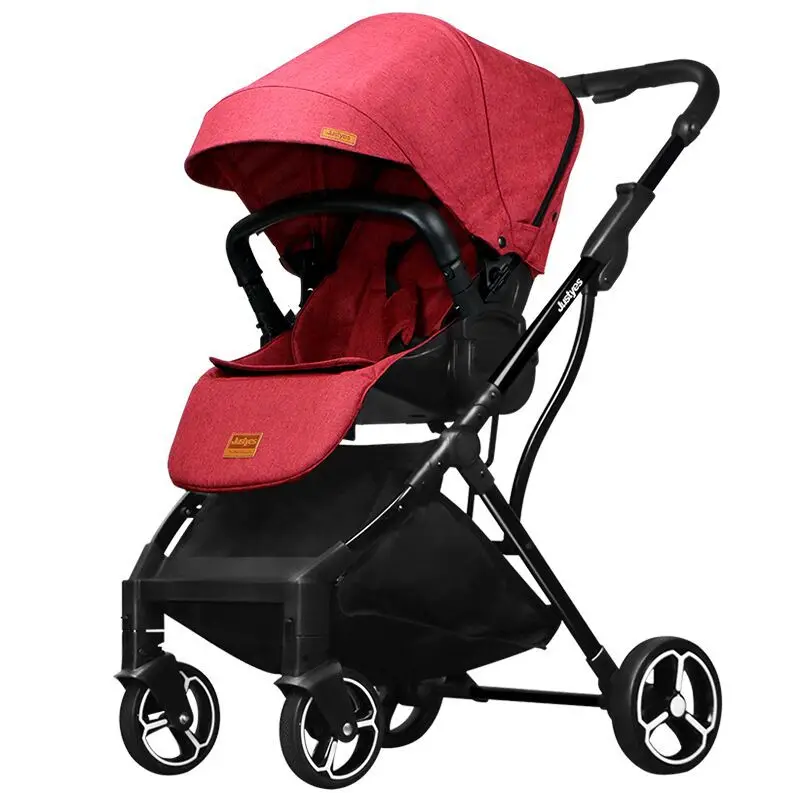 Kopen 2019 Nieuwe comfortabele twee weg pure kleur kinderwagen eenvoudige zonnescherm inklapbare kinderwagen