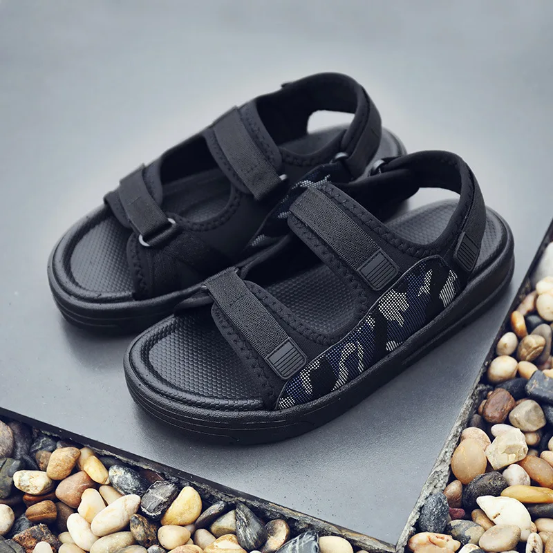 

Hot Sales New Products Students Sandals Summer Breathable Teenager Mesh Velcro Breathable Sandals Viet Nam Sandals