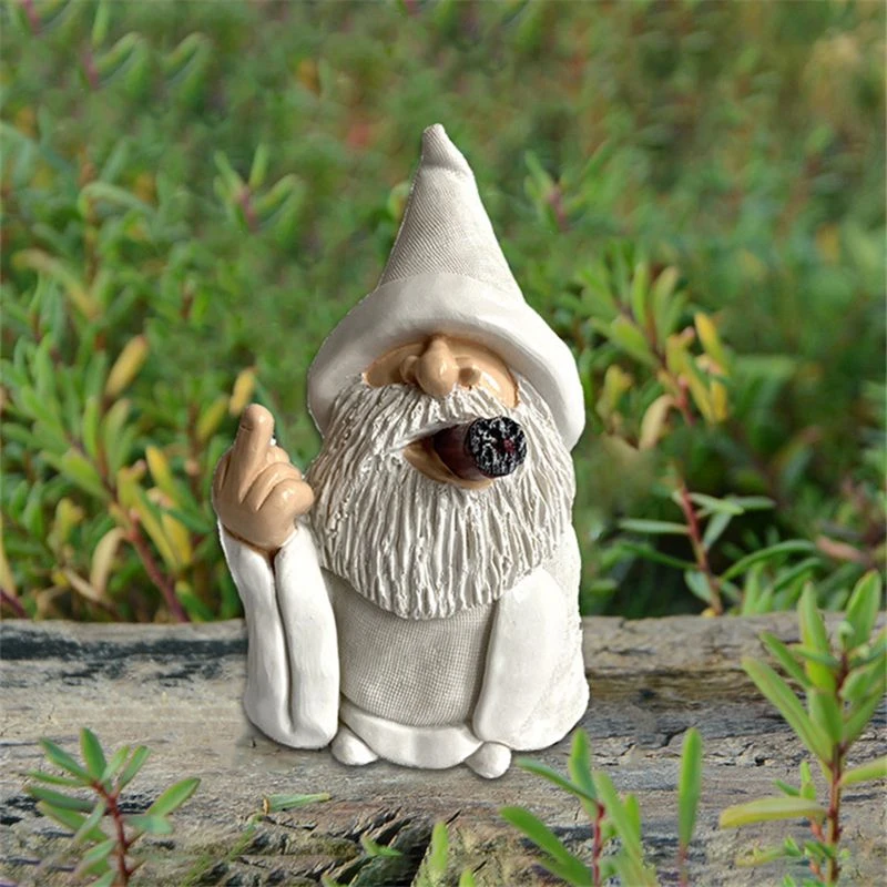 Home & Garden Yard, Garden & Outdoor Living Smoking White Wizard Gnome