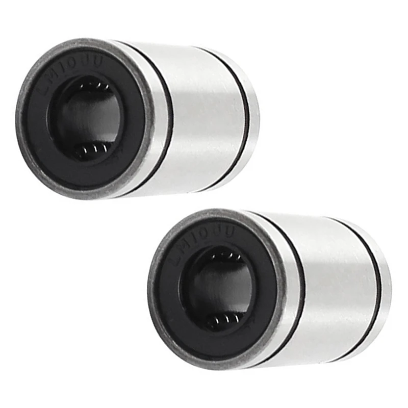 ABUO-2Pcs 10 мм x 19 мм x 29 мм Шариковые втулки из углеродистой стали Подшипник линейного движения
