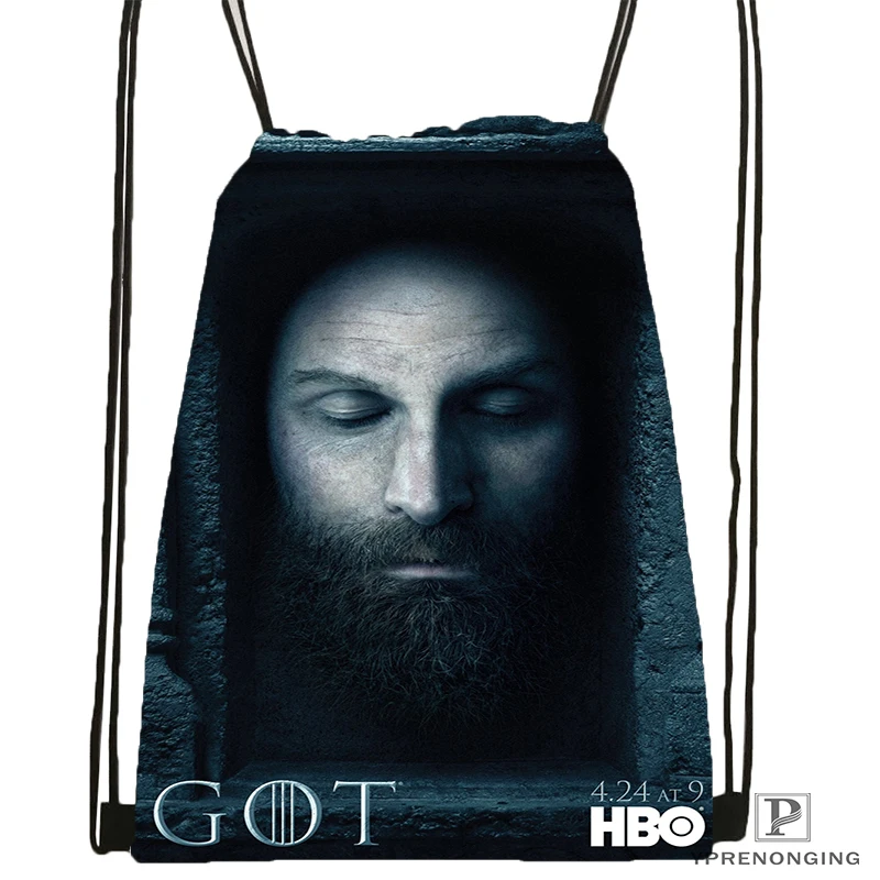 

Custom Game of Thrones Stark Drawstring Backpack Bag Cute Daypack Kids Satchel (Black Back) 31x40cm#180531-03-45