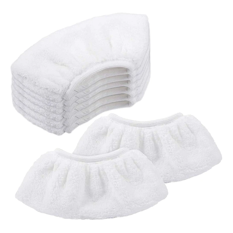 Karcher Steam Cleaner Genuine Microfibre Cloth Cleaning Pads & Terry Covers White, Pack of 5 