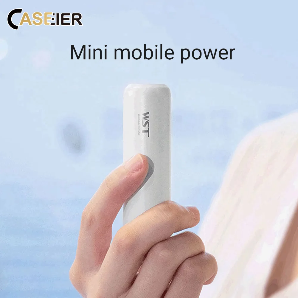 Внешний мини аккумулятор CASEIER 3350 мАч для Xiaomi USB портативное зарядное устройство