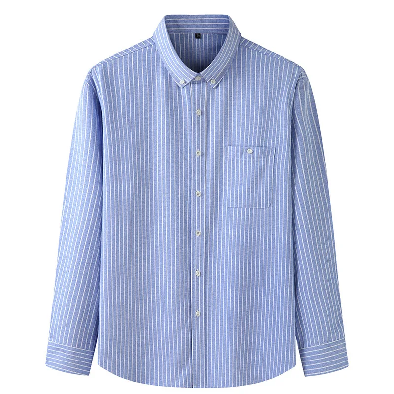 

spring autumn 10XL 12XL 11XL Large Size Men striper Shirt long Sleeve purple casual corron oversize Shirt 66 58 60 150KG