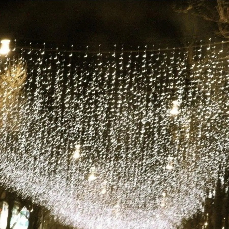 3x3 м USB Guirlandes Lumineuses перезаряжаемый светильник-сосулька Lampes занавес фонари светодиодные лампы для дома