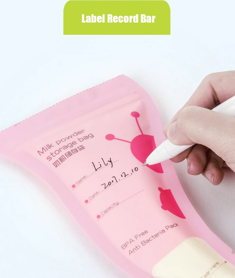 Hogokids 30 шт детские пакеты для хранения продуктов, Предварительно стерилизованные пакеты для хранения грудного молока, без бисфенола, сумки для кормления, безопасные мешки для грудного молока