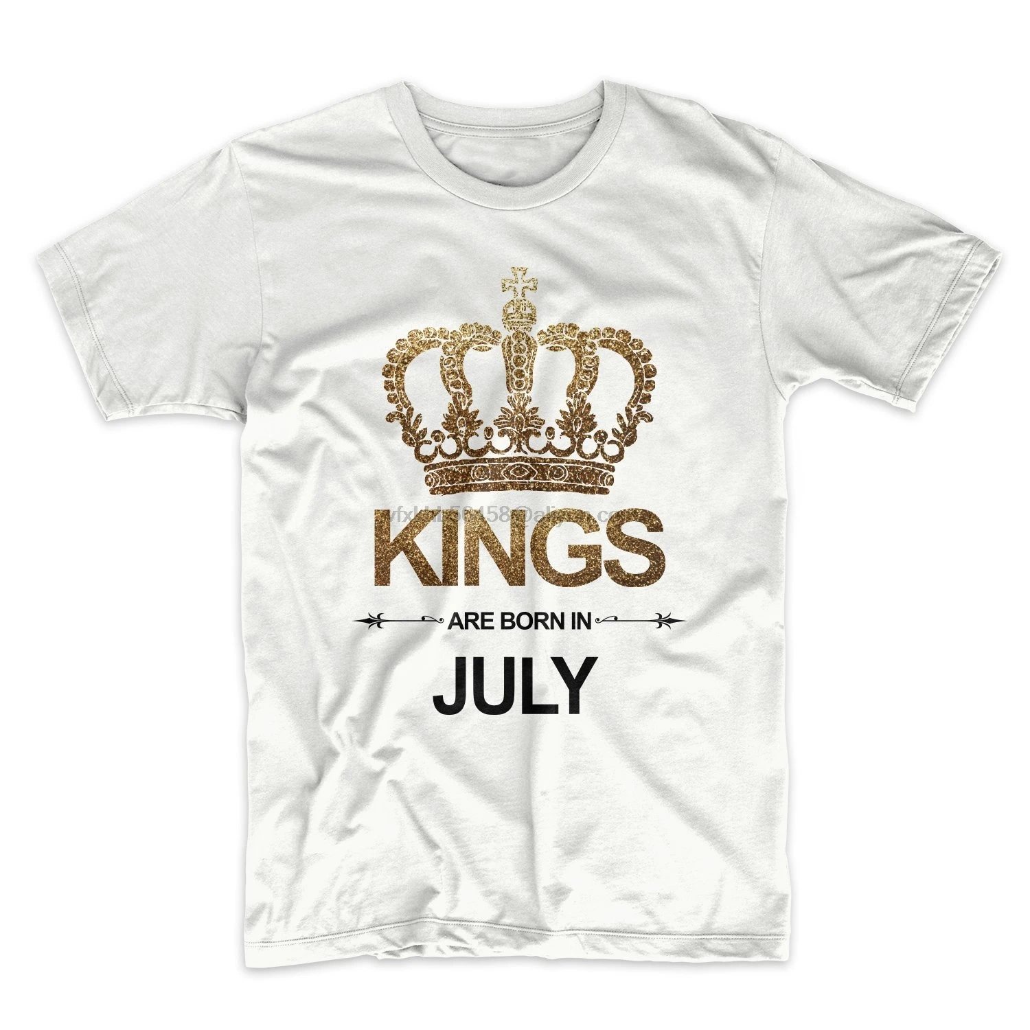 

2019 Summer Cool Men T Shirt Kings Are Born In July Birthday Anniversary Gift MenT-Shirt(1)